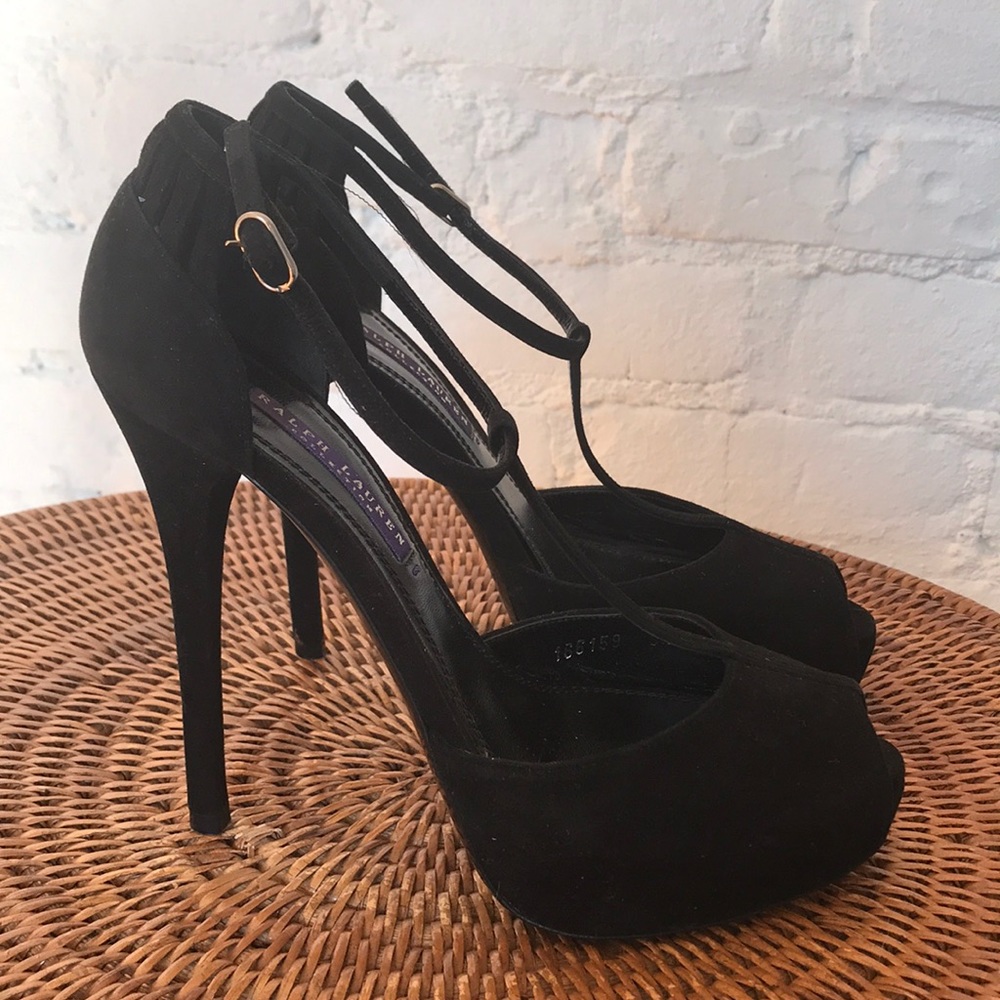 Ralph Lauren Purple label peep toe heels